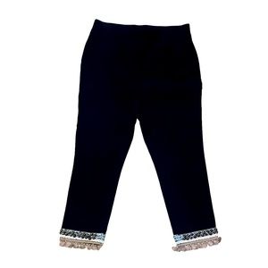 CHICOS BLACK PANTS WITH RHINESTONES EMBELLISHED
